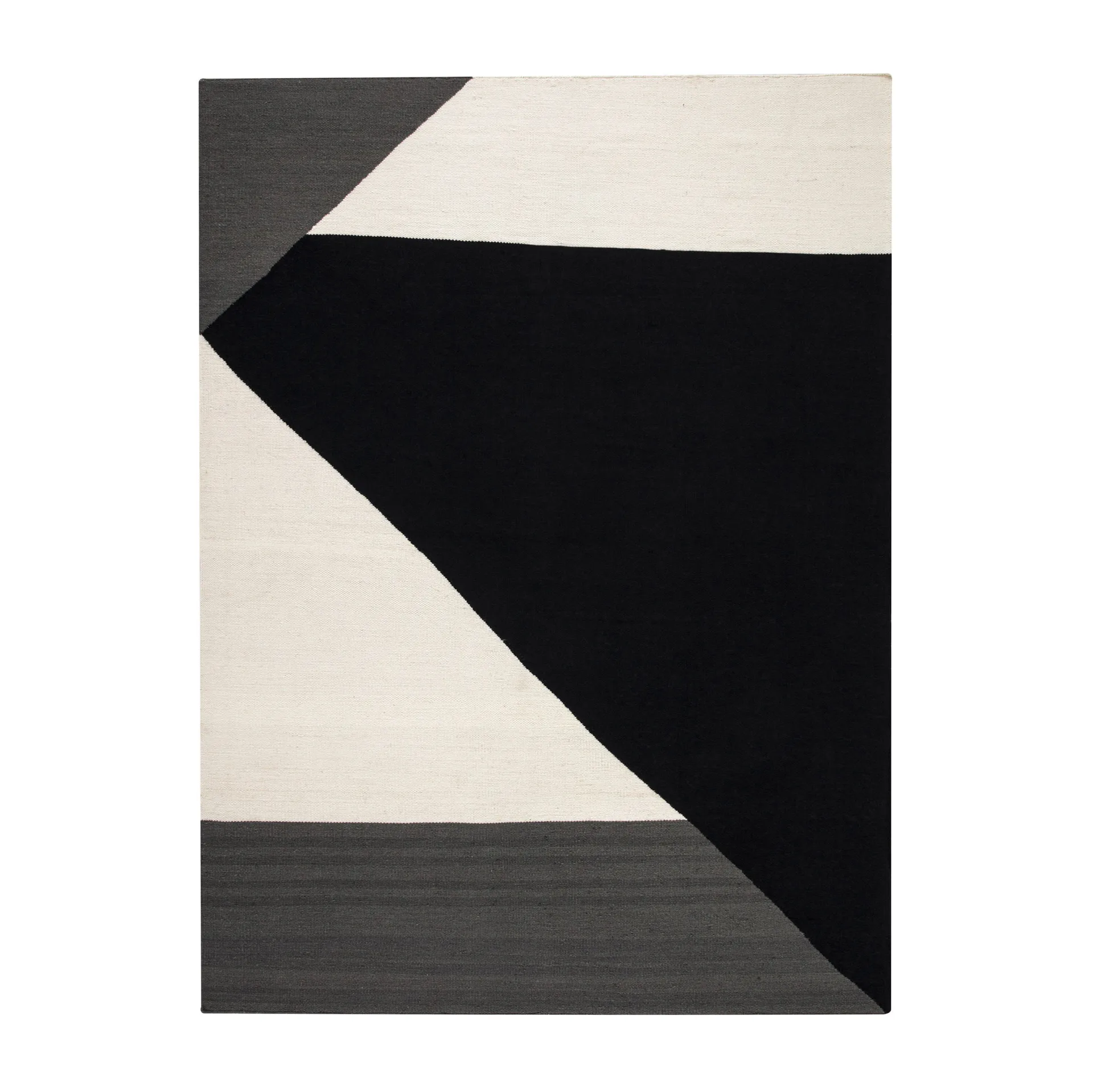 Stripes blocks kelim χαλί μαύρο, 170x240 cm NJRD