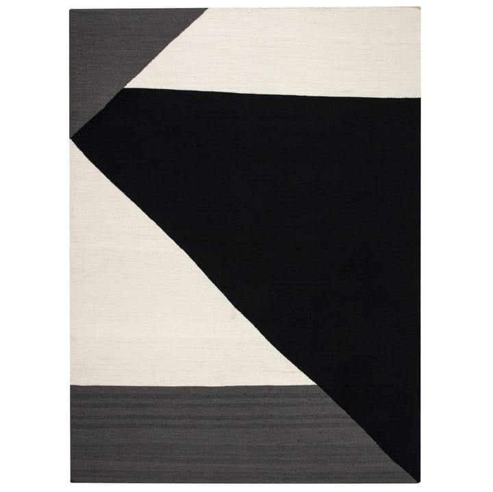 Stripes blocks kelim χαλί μαύρο - 200x300 cm - NJRD