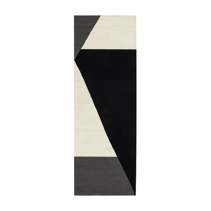 Stripes blocks kelim χαλί μαύρο - 80x240 cm - NJRD