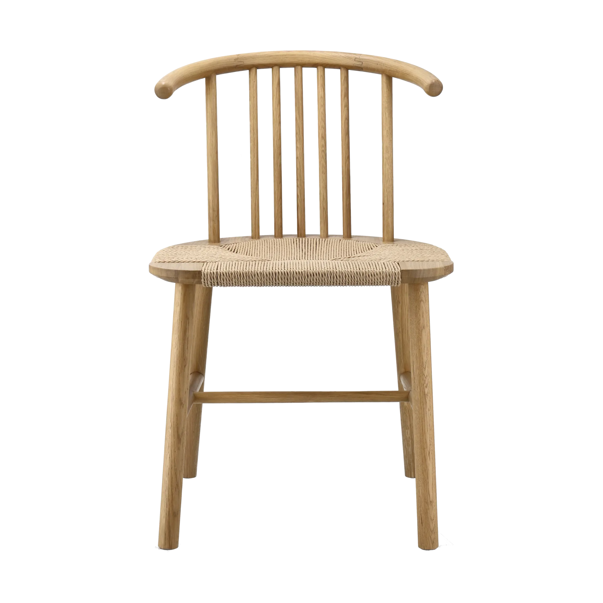 VIOR καρέκλα τραπεζαρίας από ξύλο δρυ/ψάθα, Λουστραρισμένη δρυς-φύση NJRD