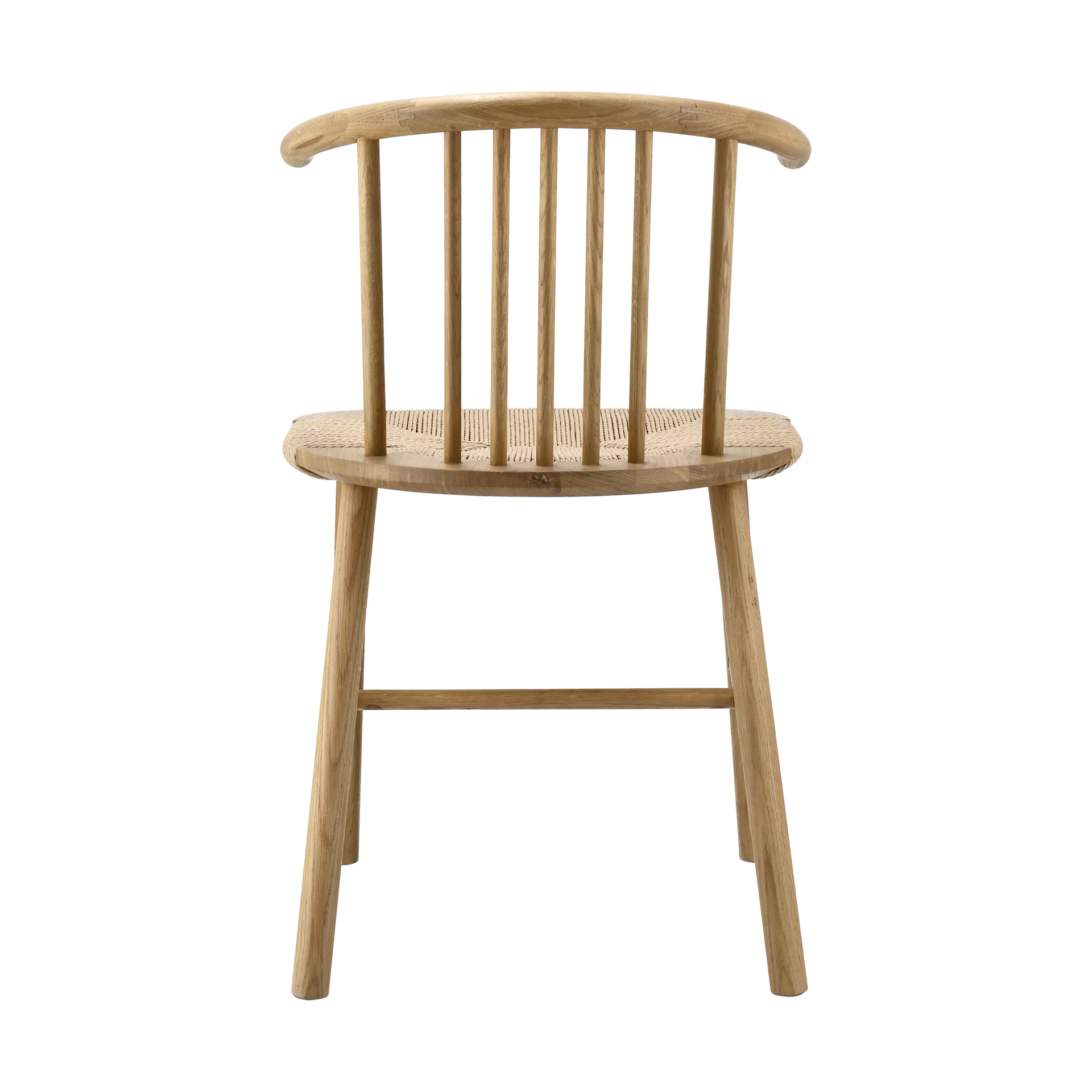 VIOR καρέκλα τραπεζαρίας από ξύλο δρυ/ψάθα, Λουστραρισμένη δρυς-φύση NJRD