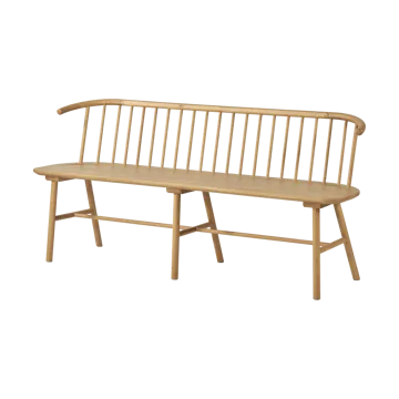 VIOR πάγκος με πλάτη - Λουστραρισμένη δρυς - NJRD