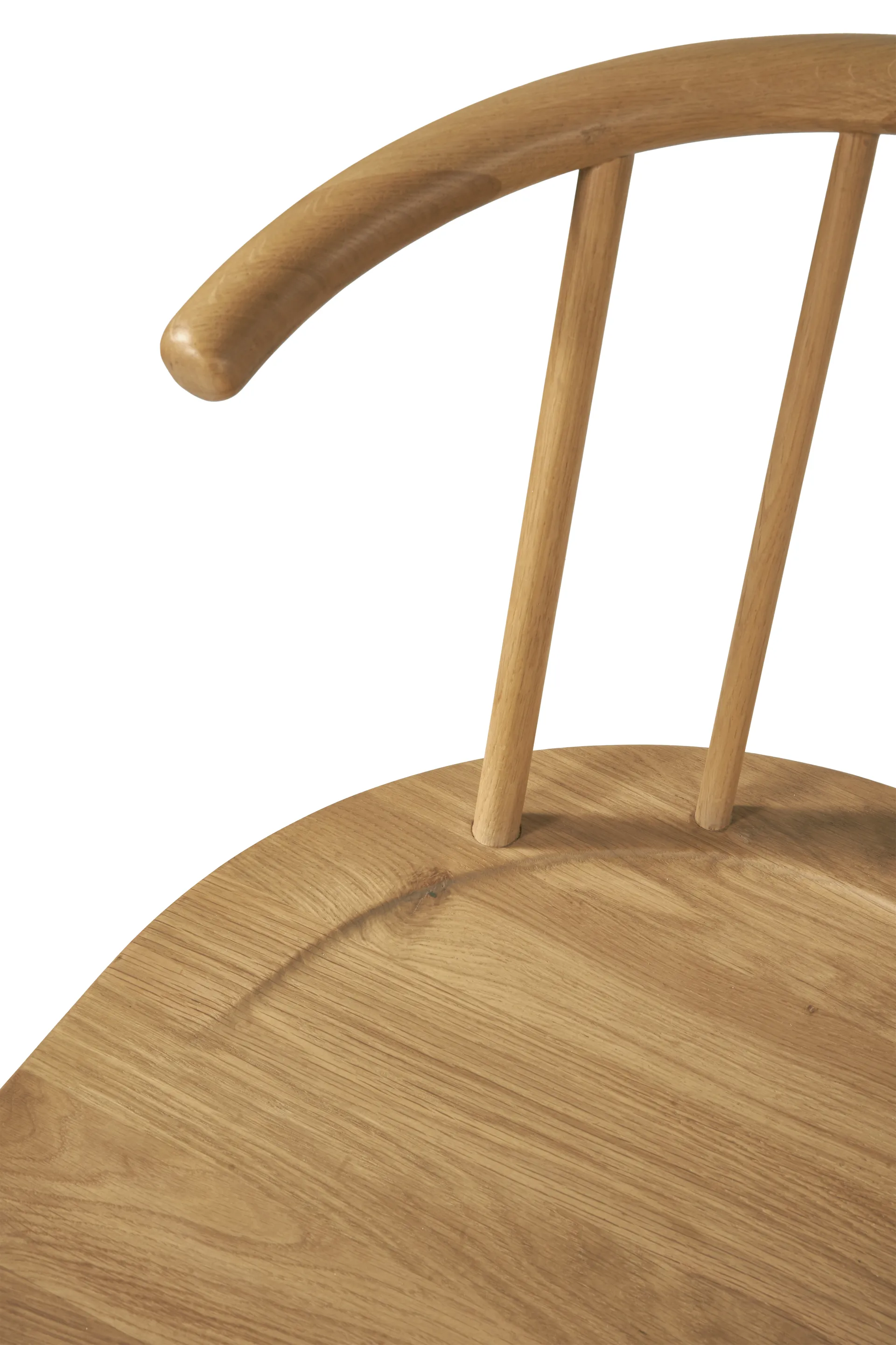 VIOR πάγκος με πλάτη, Λουστραρισμένη δρυς NJRD