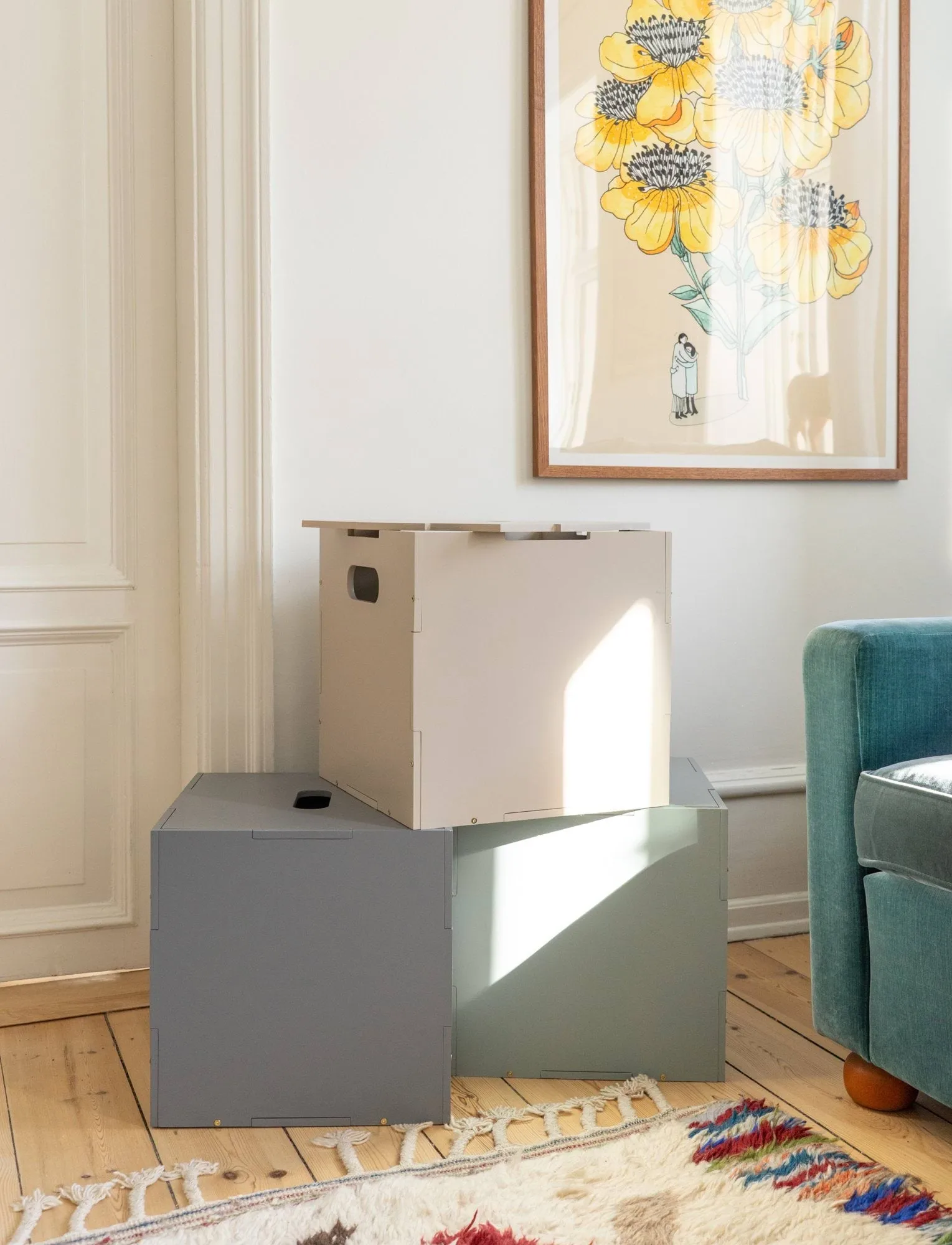 Κουτί αποθήκευσης Cube Storage, Μπεζ Nofred