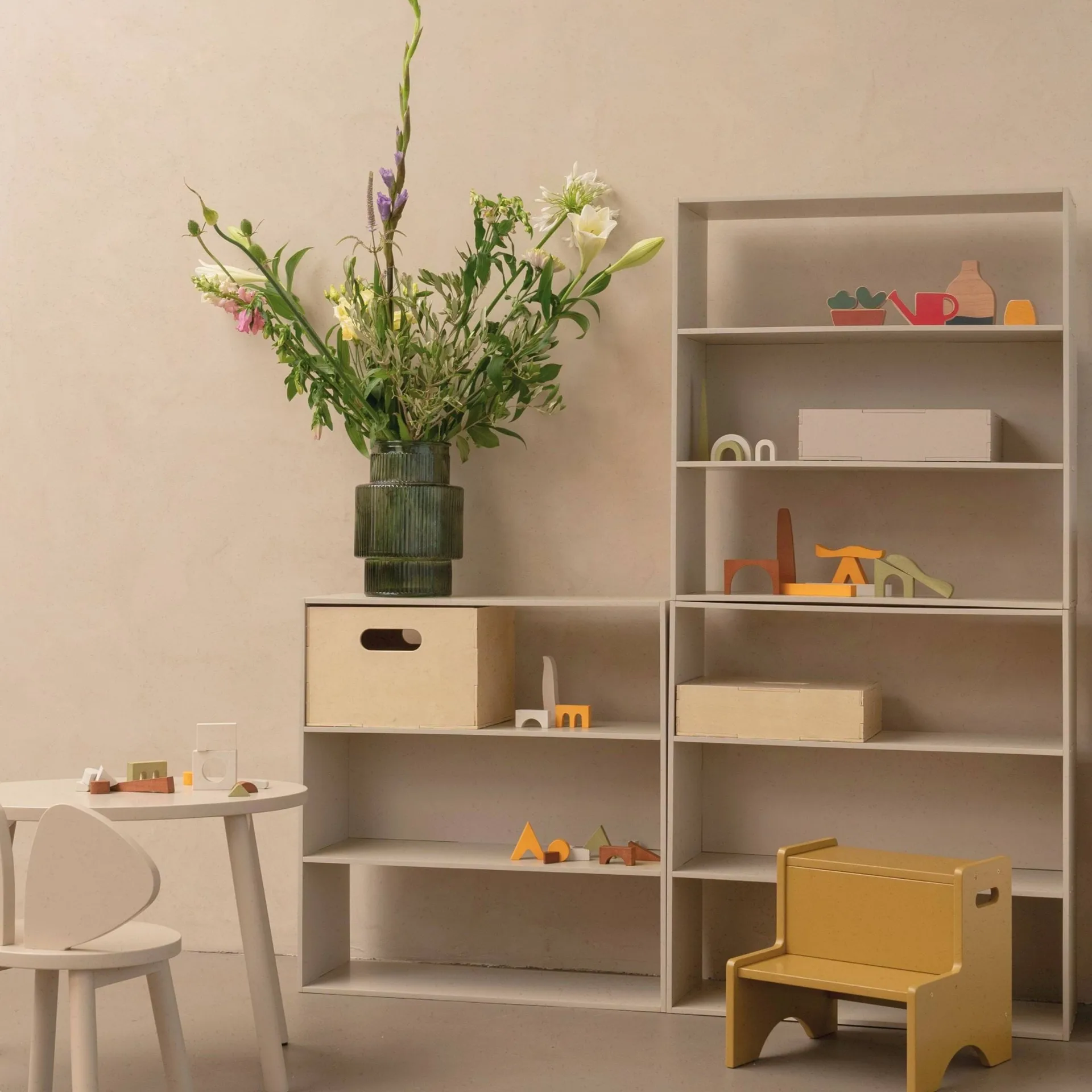 Ράφι παιδικού δωματίου Kiddo Shelving, Μπεζ Nofred