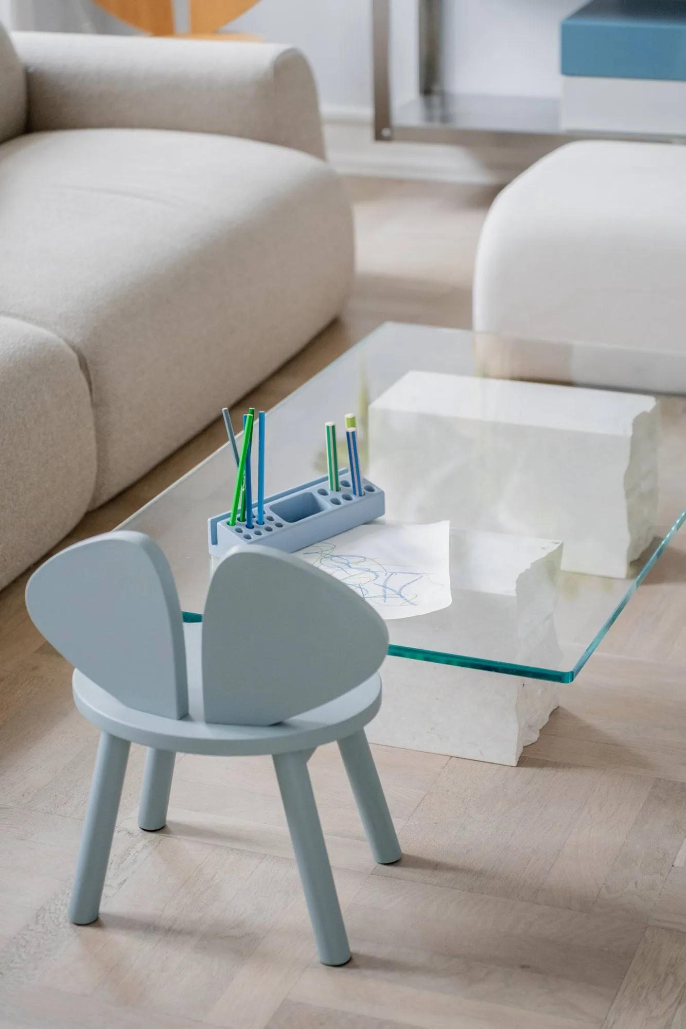 Παιδική καρέκλα Mouse Chair, Blue Nofred