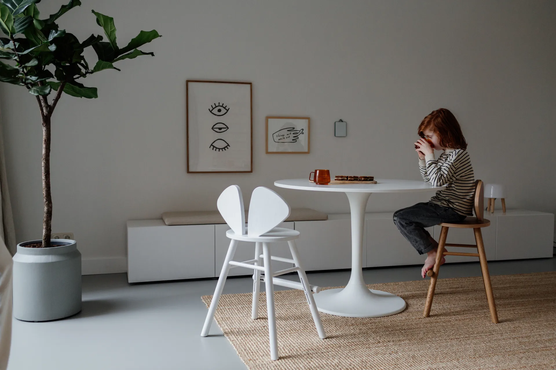 Καρέκλα Mouse Chair Junior, Λευκό Nofred