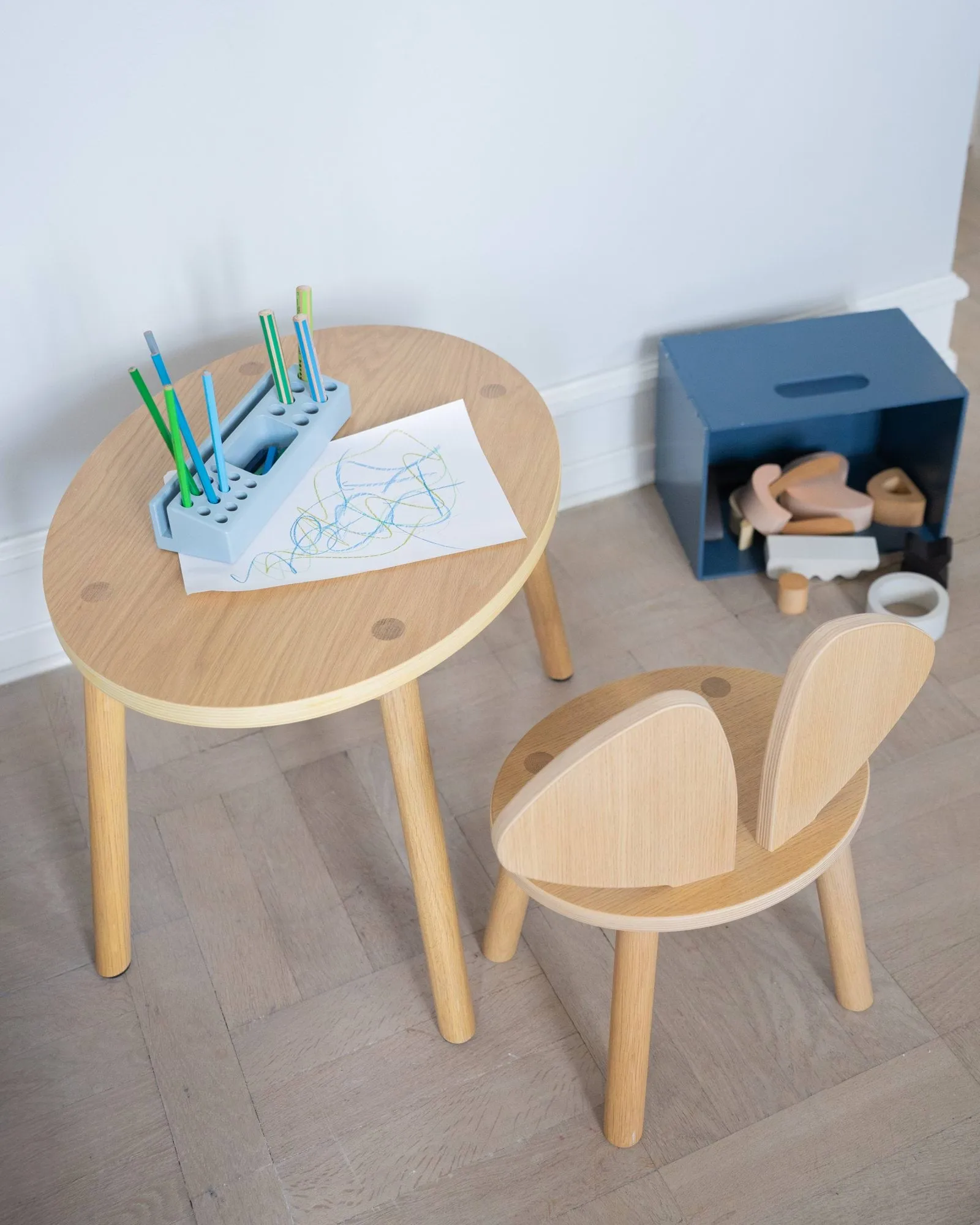 Παιδικό τραπέζι Mouse Table, Βελανιδιά Nofred