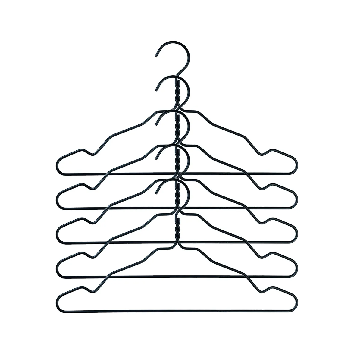 Alu κρεμάστρα 5 τεμάχια, μαύρο Nomess Copenhagen