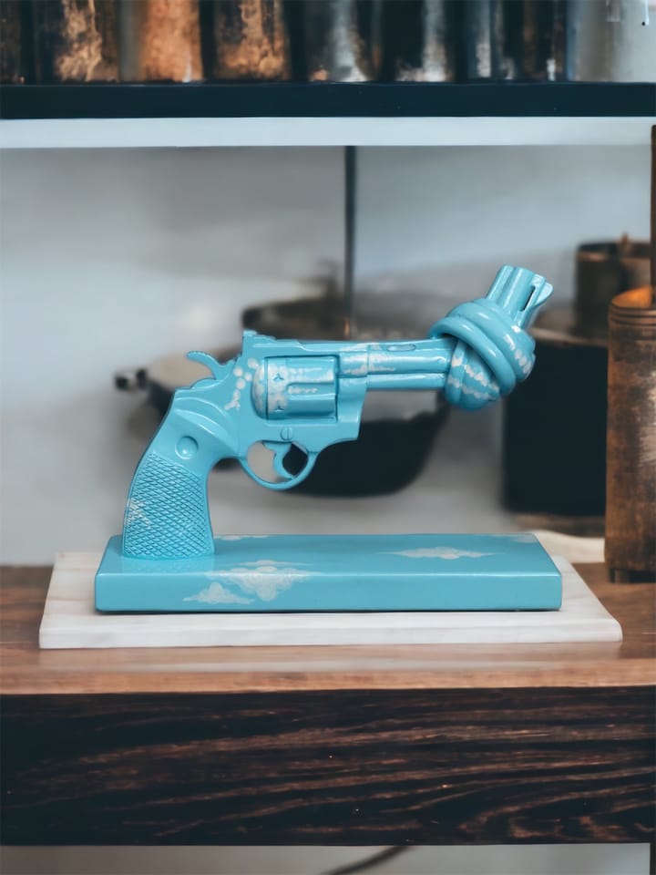 Διακοσμητικό Imagine 30 cm, Μπλε-λευκό Non Violence