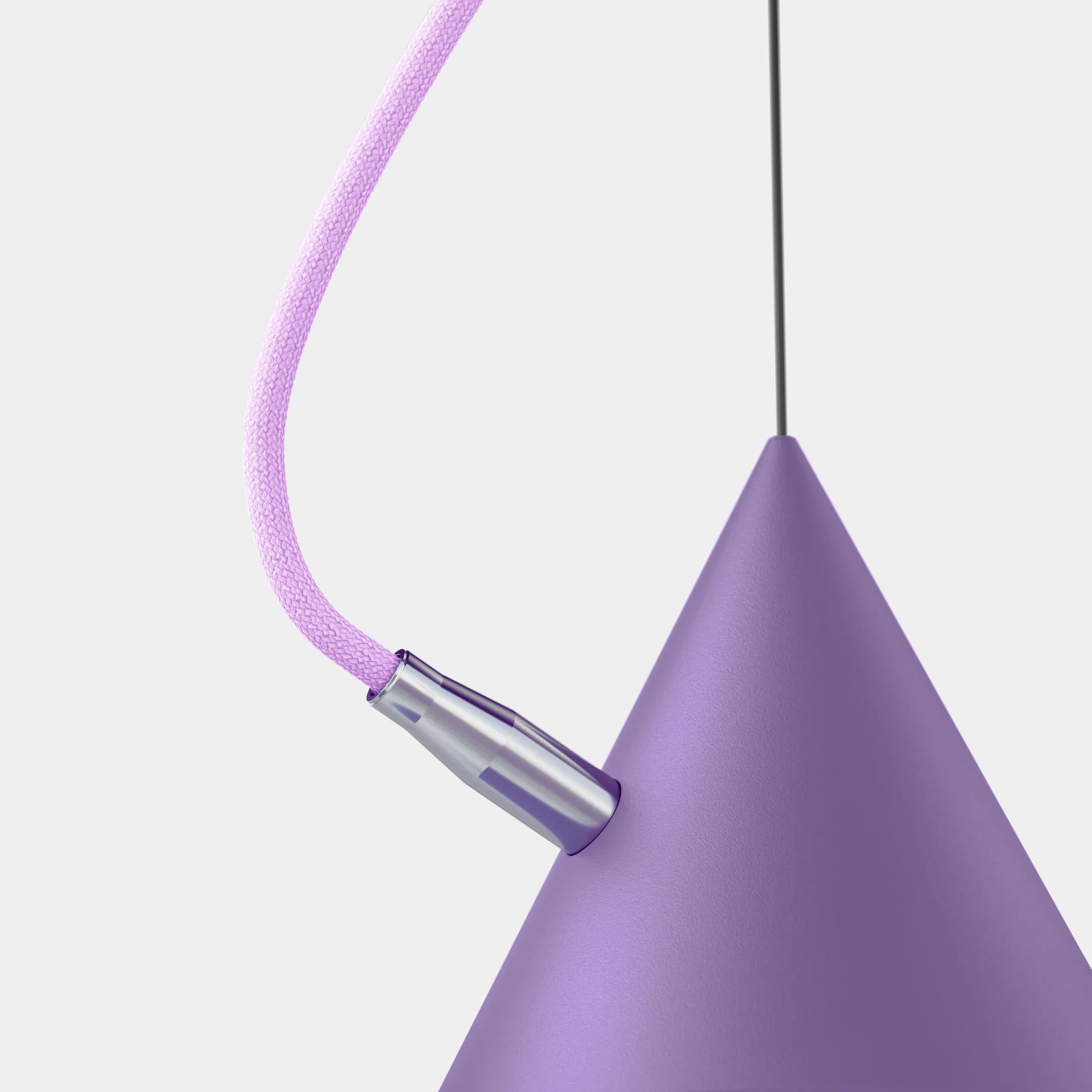 Κρεμαστό φωτιστικό Castor 40 cm, Μοβ-μοβ-ασημί Noon