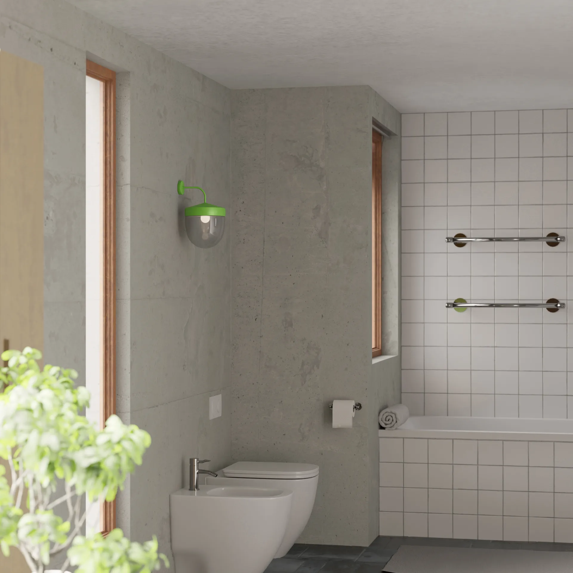 Φωτιστικό τοίχου Pan διάφανο 30 cm, Ανοιχτό πράσινο Noon