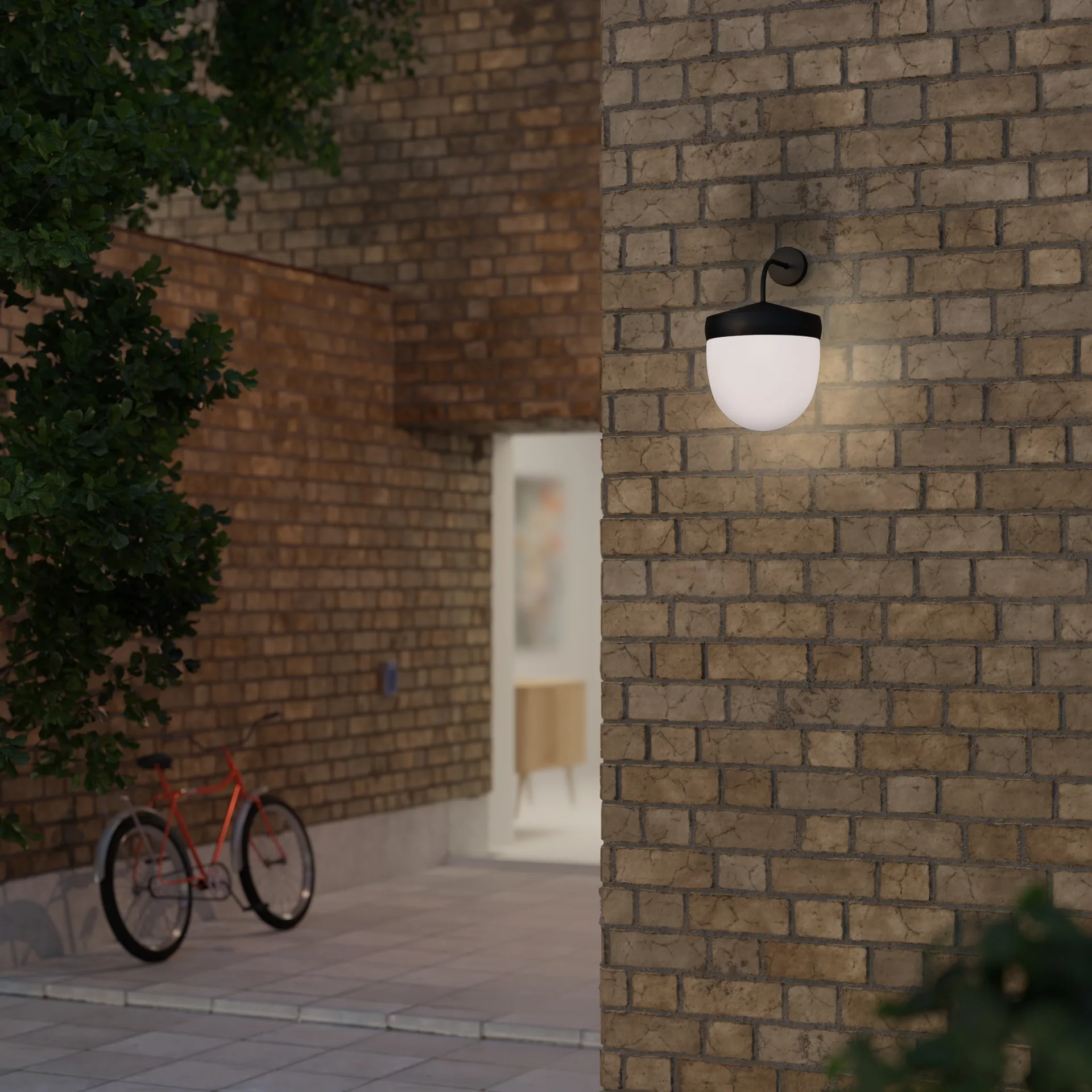 Φωτιστικό τοίχου Pan frosted 30 cm, Μαύρο Noon