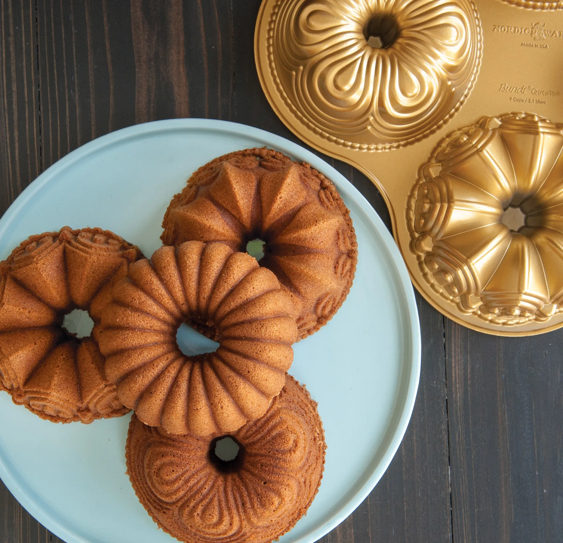 Nordic Ware bundt quartet φόρμα ψησίματος, 2,1 L Nordic Ware