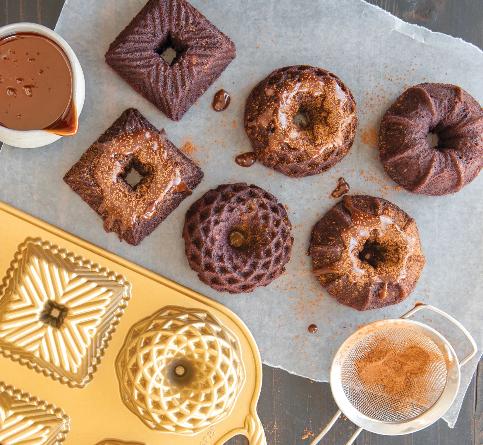 Nordic Ware geo bundtlette φόρμα ψησίματος, 0,8 L Nordic Ware