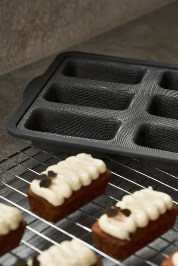 BAKE φόρμα σιλικόνης με ενισχυμένο πλαίσιο - Ορθογώνιο, 6 τεμάχια, 26,2x22,1 cm - Nordwik