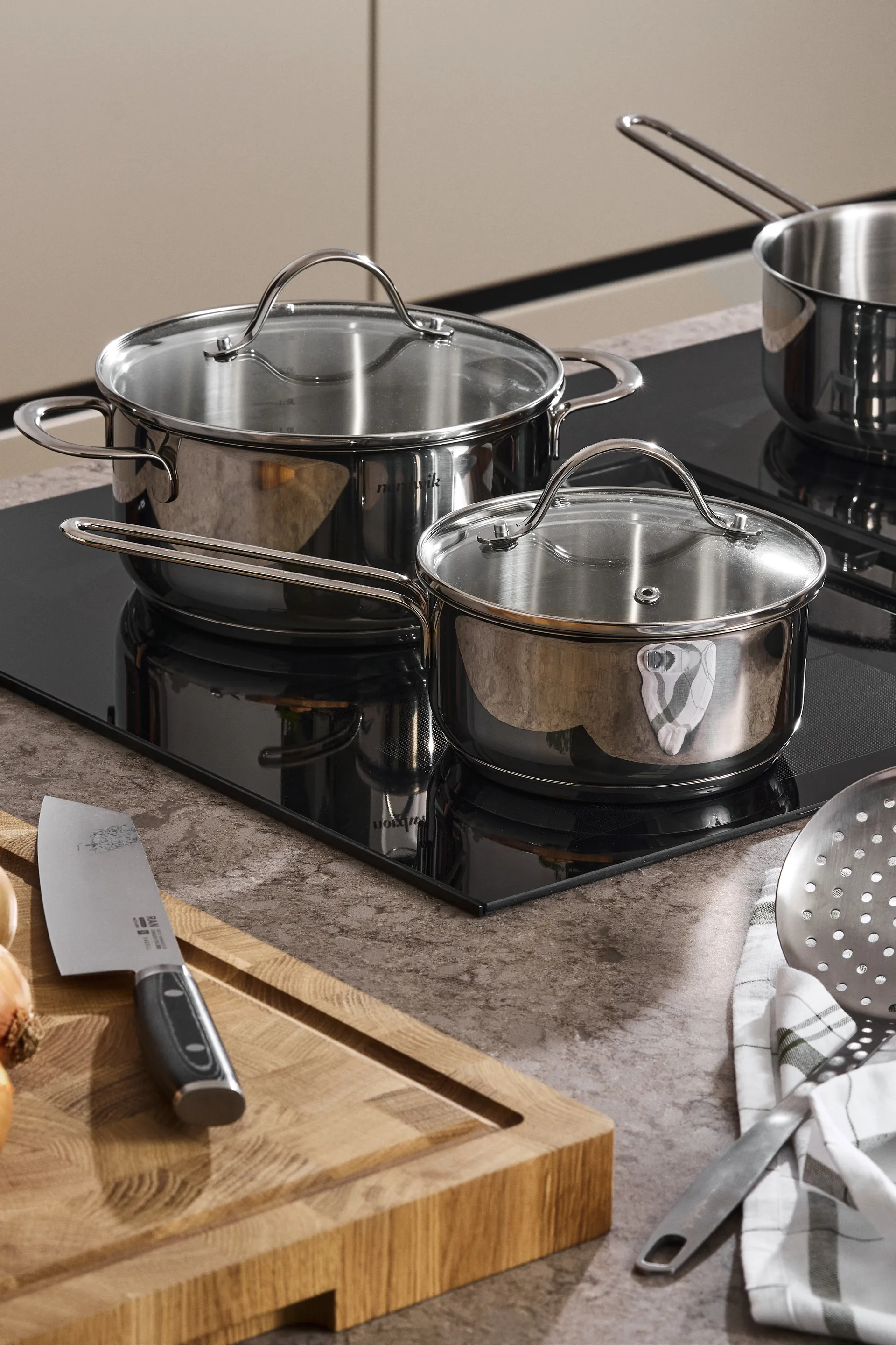 Nordwik κατσαρόλα με γυάλινο καπάκι 1,3 λίτρα, Ανοξείδωτο ατσάλι Nordwik