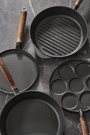 Nordwik τηγάνι για κρέπες από χυτοσίδηρο με ξύλινη λαβή - 25,5 εκ. - Nordwik