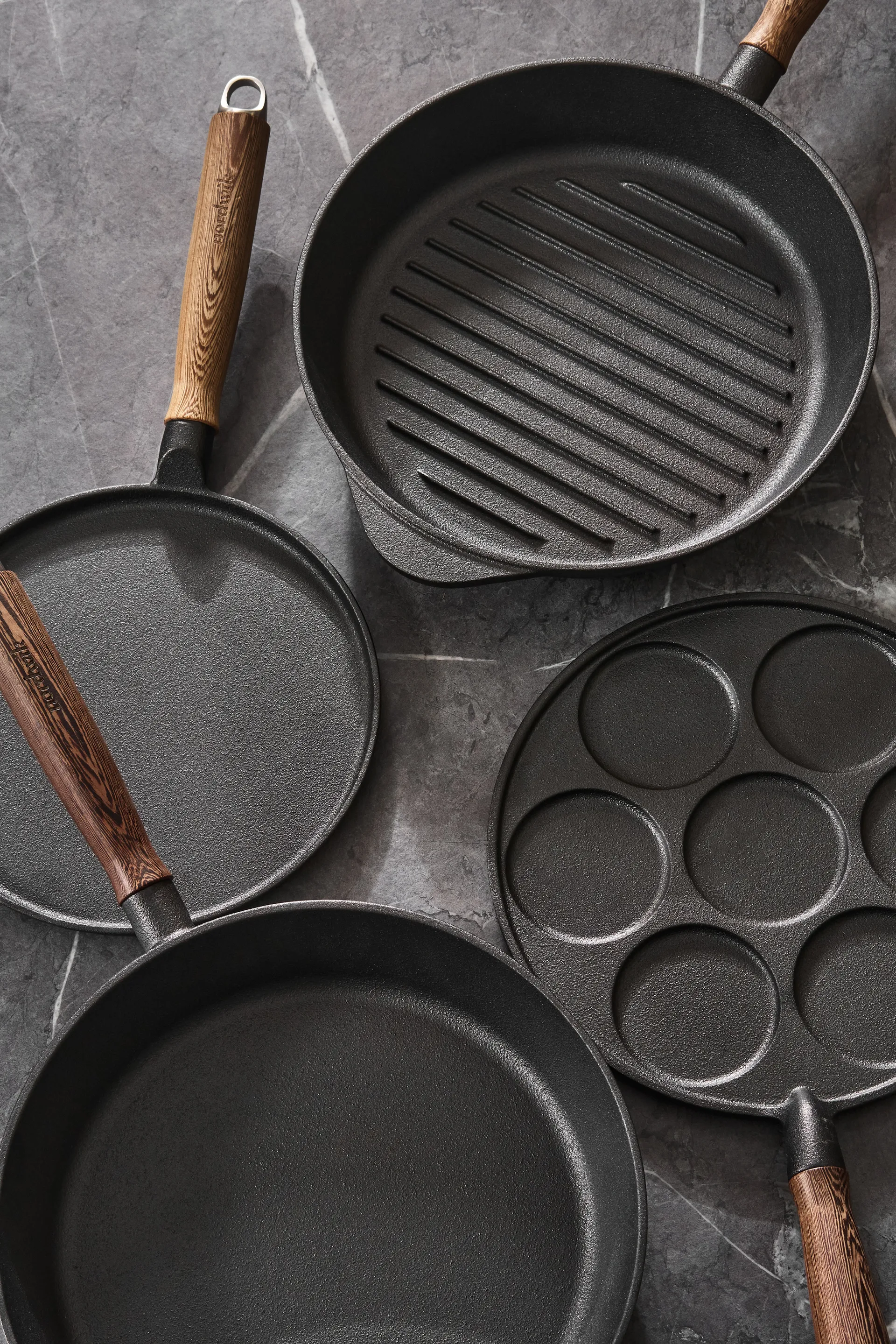 Nordwik τηγάνι από χυτοσίδηρο με ξύλινη λαβή, 28 εκ. Nordwik