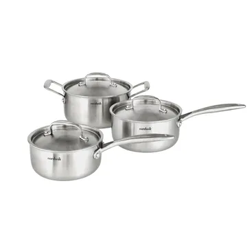 Σετ Κατσαρολών Nordwik 3-ply 3 τεμάχια - 1.5 L, 2 L, 3 L - Nordwik