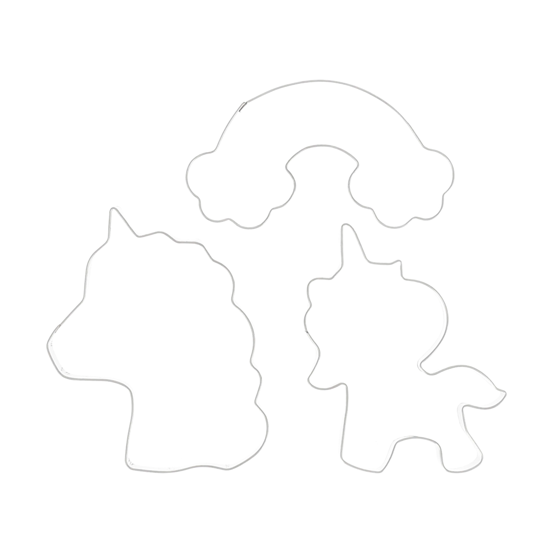 Nordwik φόρμες μπισκότων σχήμα μονόκερου 3 τεμάχια, Ανοξείδωτο ατσάλι Nordwik