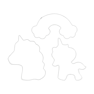 Nordwik φόρμες μπισκότων σχήμα μονόκερου 3 τεμάχια - Ανοξείδωτο ατσάλι - Nordwik