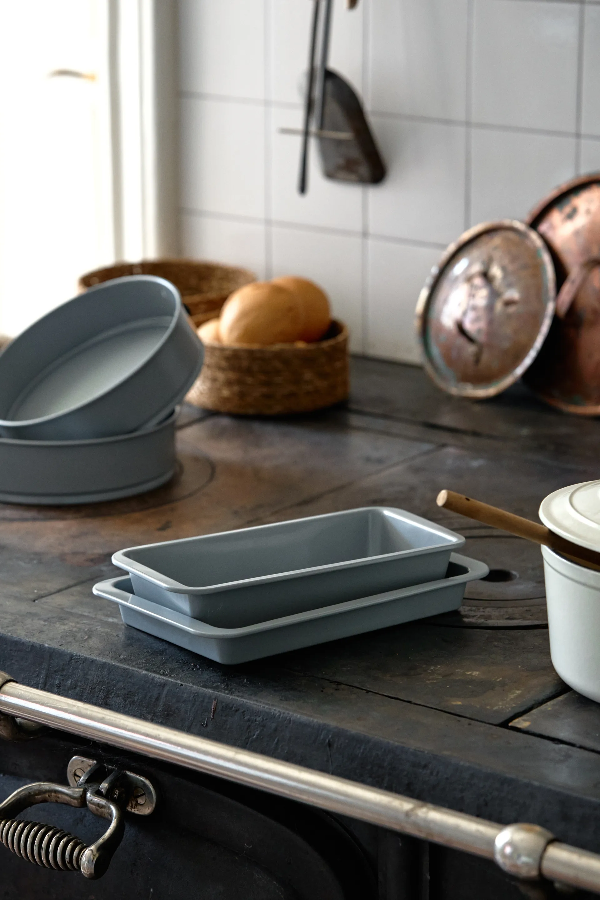 Nordwik φόρμα ψησίματος κεραμική αντικολλητική ασημί 32 εκ., 31.5x20 cm Nordwik