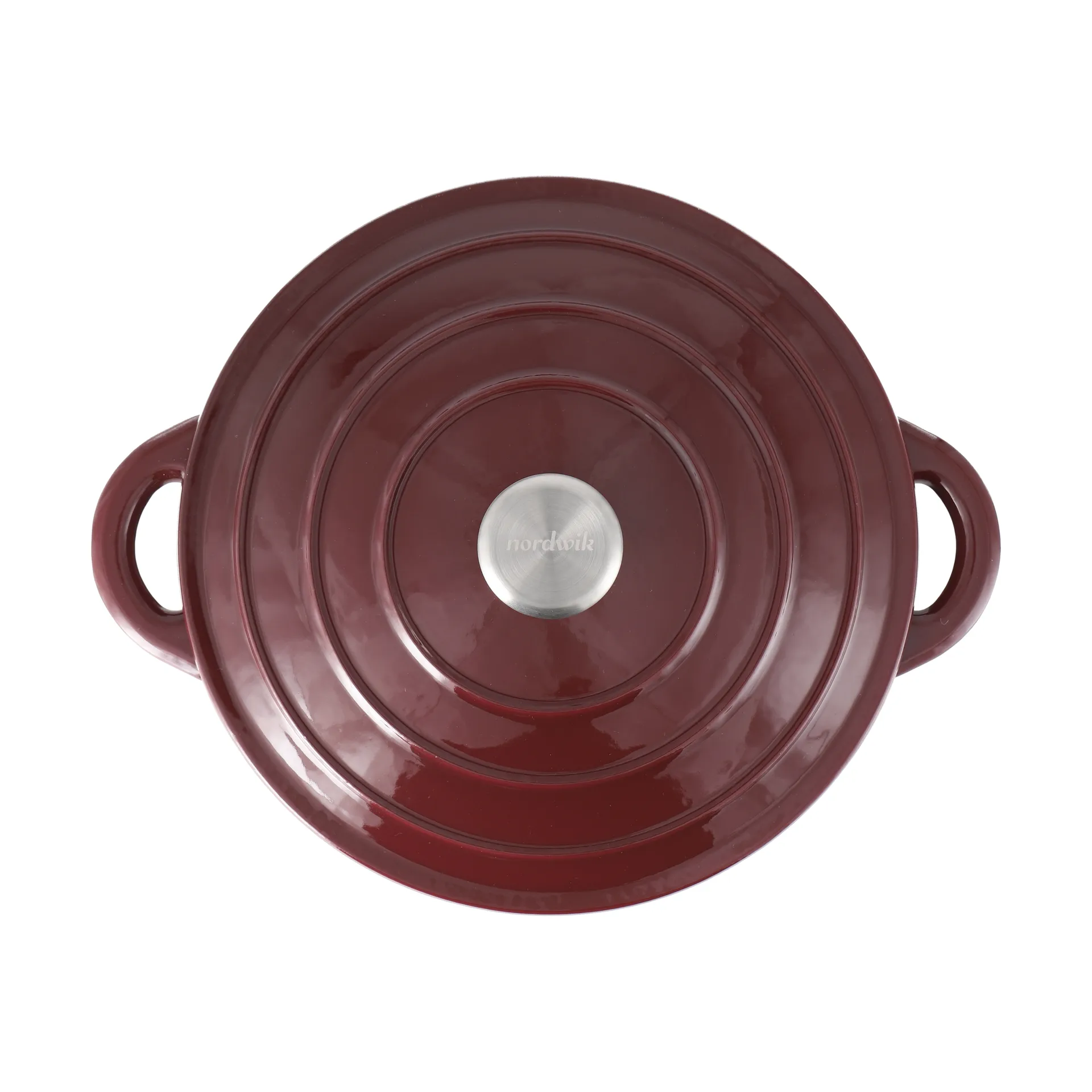 Nordwik Μαντεμένια κατσαρόλα στρογγυλή 5 l, Burgundy Nordwik