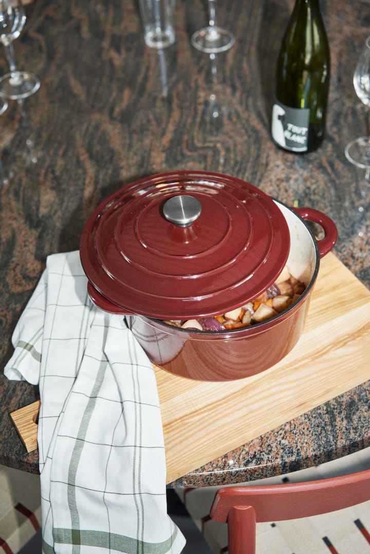Nordwik Μαντεμένια κατσαρόλα στρογγυλή 5 l, Burgundy Nordwik