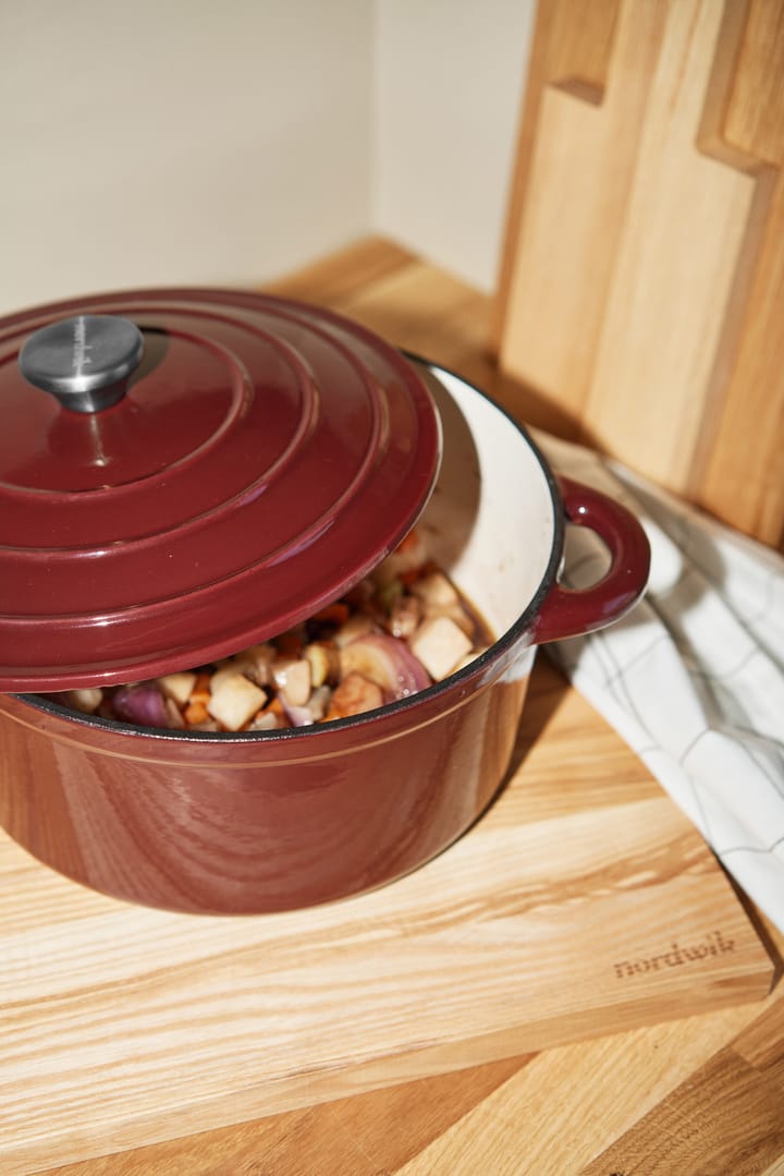Nordwik Μαντεμένια κατσαρόλα στρογγυλή 5 l, Burgundy Nordwik