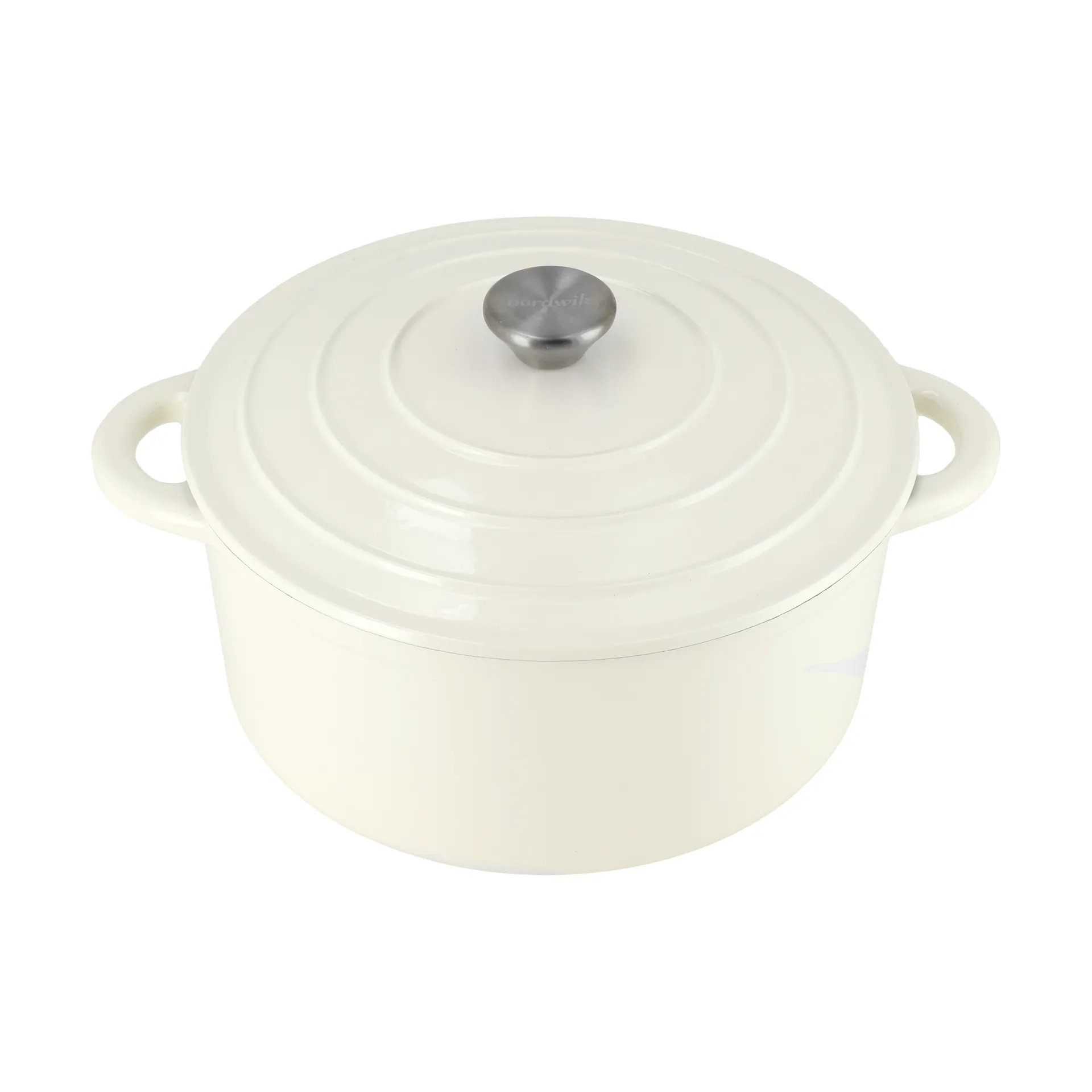 Nordwik Μαντεμένια κατσαρόλα στρογγυλή 5 l, Creme Nordwik