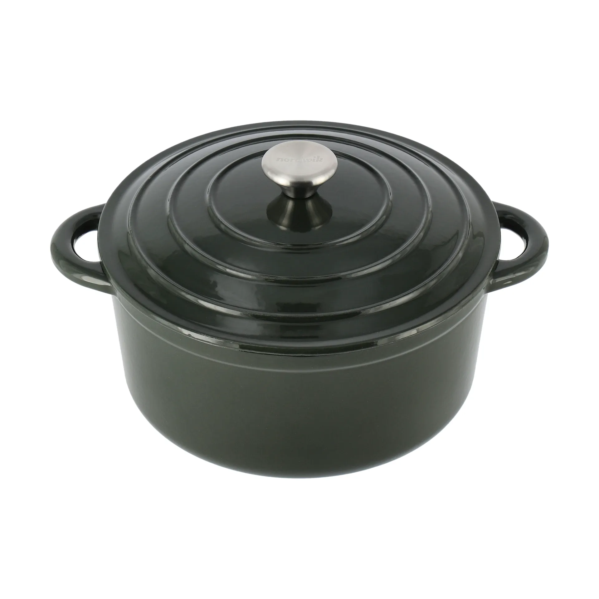 Nordwik Μαντεμένια κατσαρόλα στρογγυλή 5 l, Πράσινο Nordwik