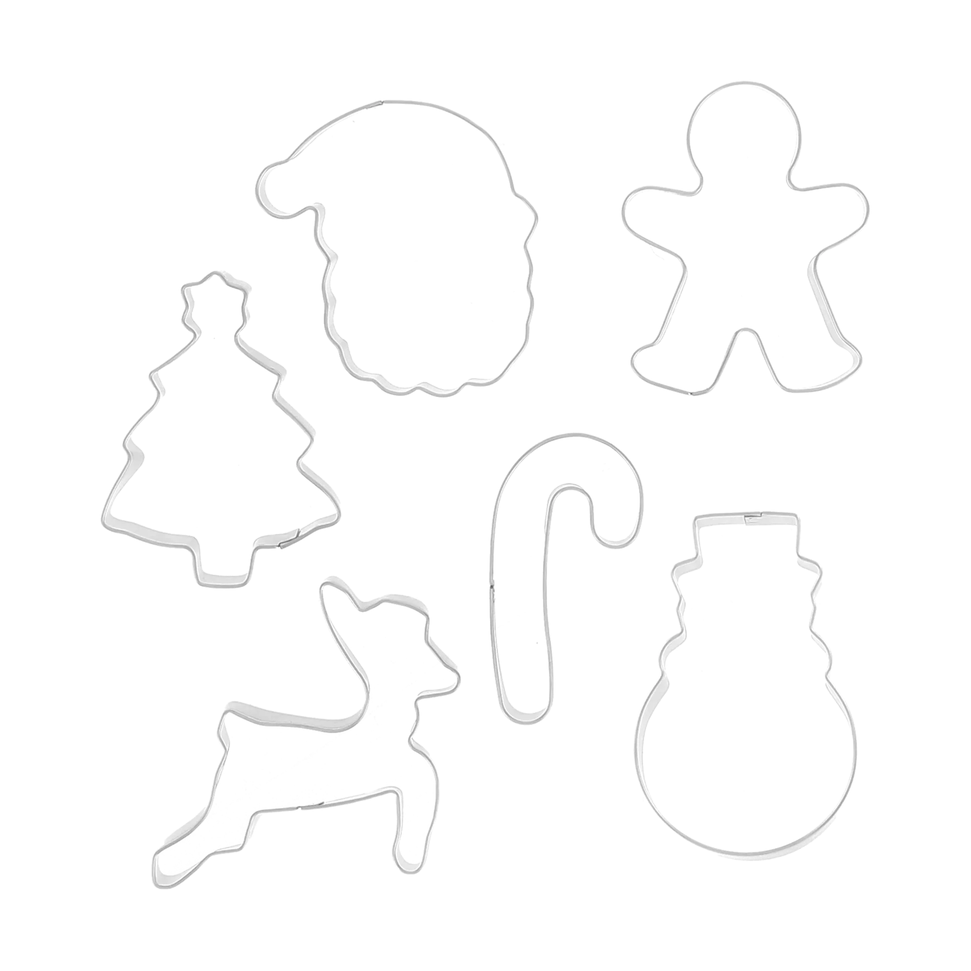 Nordwik φόρμες μπισκότων τζίντζερ Χριστουγέννων 6 τεμαχίων, Ανοξείδωτο ατσάλι Nordwik