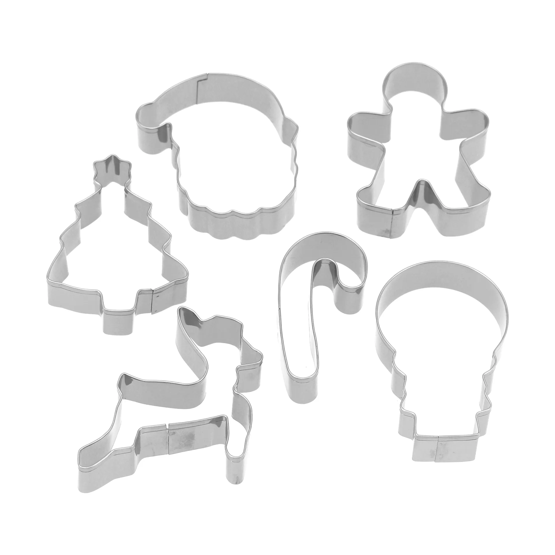 Nordwik φόρμες μπισκότων τζίντζερ Χριστουγέννων 6 τεμαχίων, Ανοξείδωτο ατσάλι Nordwik