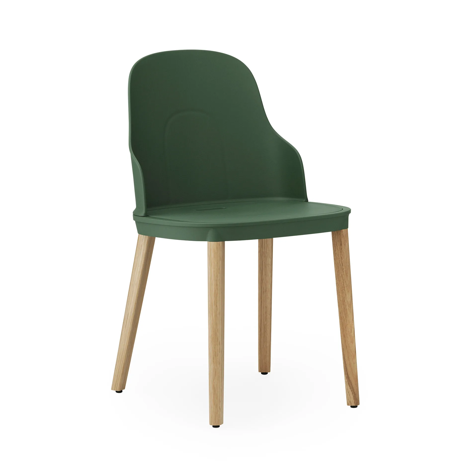 Καρέκλα Allez με ξύλινα πόδια από δρυς, Park green-oak Normann Copenhagen
