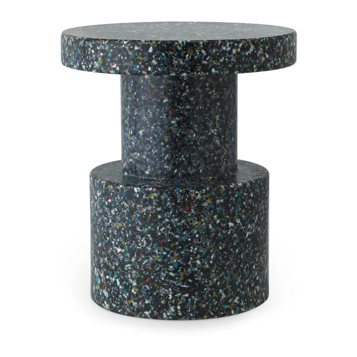 Bit στρογγυλό σκαμπό - Μαύρο-πολύχρωμο, Ø36x42 cm - Normann Copenhagen