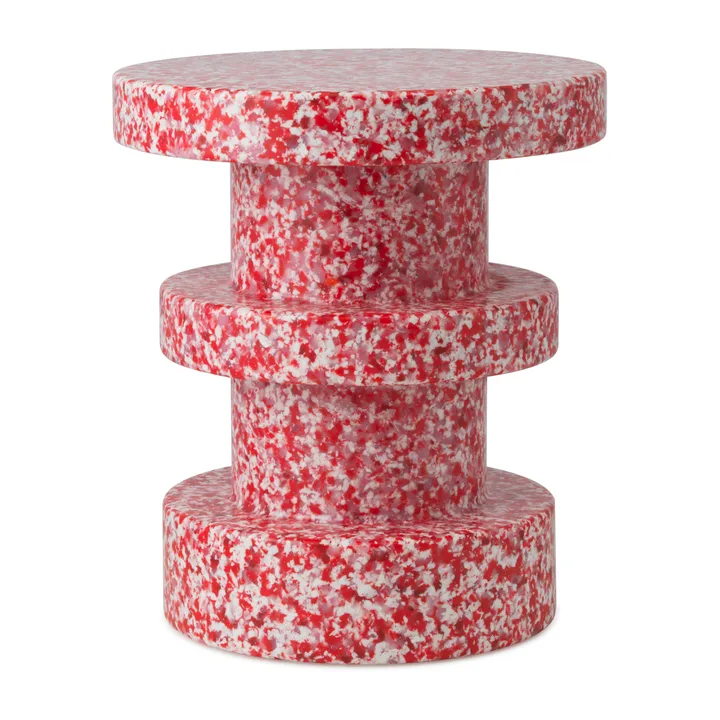 Bit Stack στρογγυλό σκαμπό - Κόκκινος, Ø36x42 cm - Normann Copenhagen