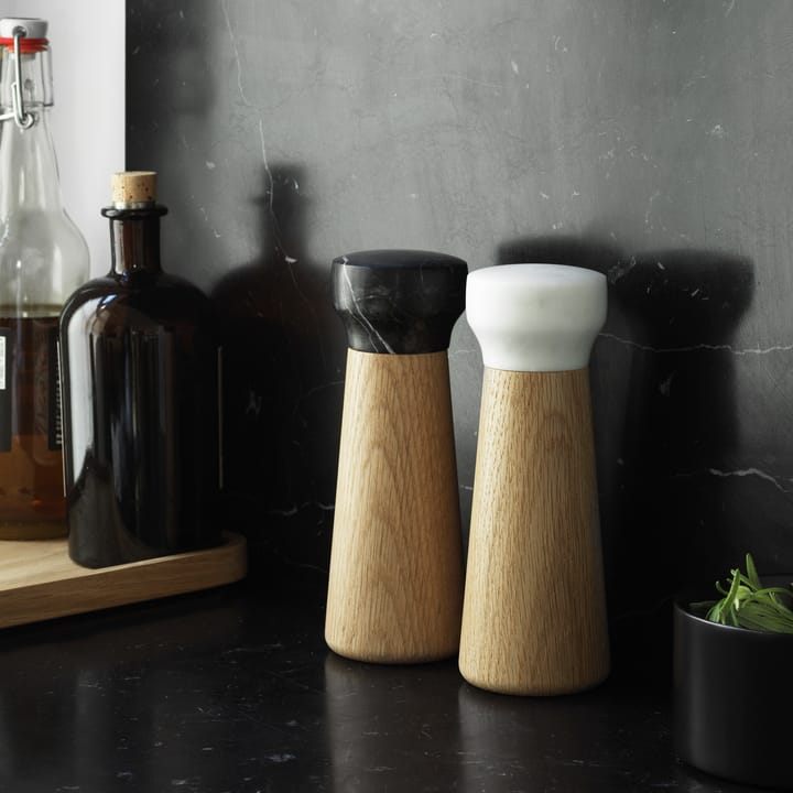 Craft μύλος αλατιού δρυς-λευκό μάρμαρο, μικρό Normann Copenhagen