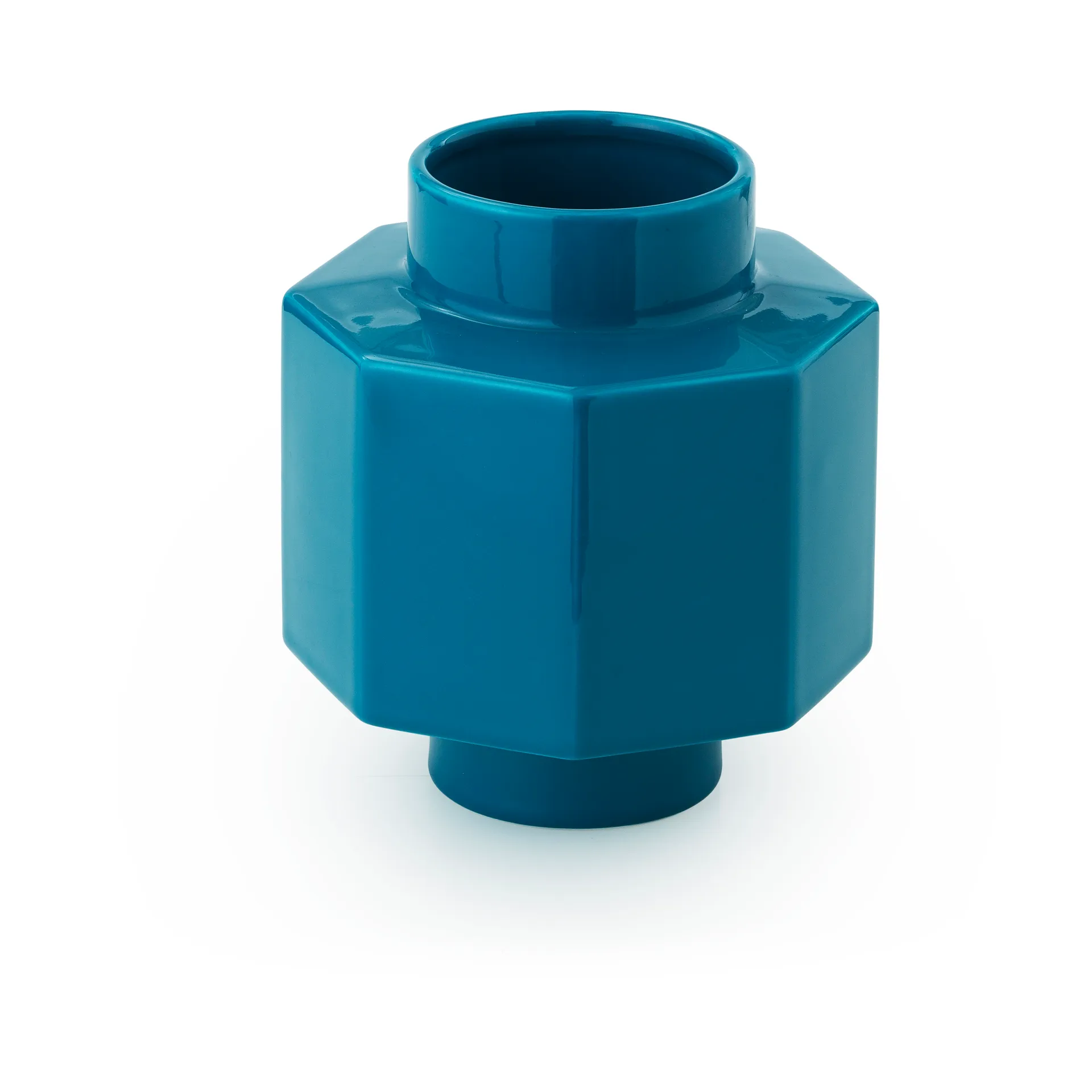 Deko Object H5 Hexagon βάζο, Petrol Blue Normann Copenhagen