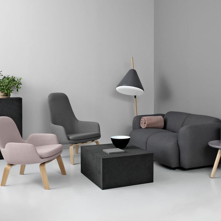 Πολυθρόνα Era Low, δερμά τάνγκο μαύρο Normann Copenhagen