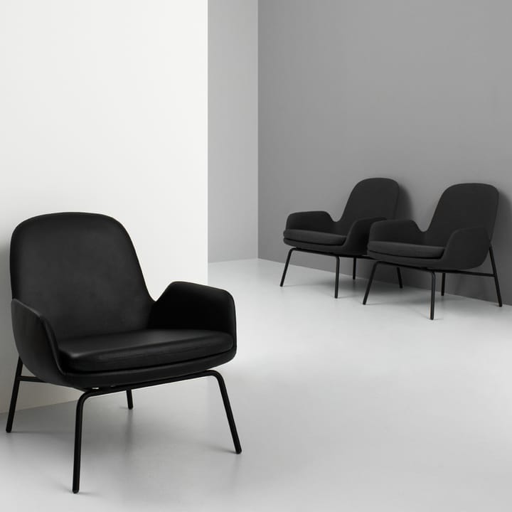 Πολυθρόνα Era Low, δερμά τάνγκο μαύρο Normann Copenhagen