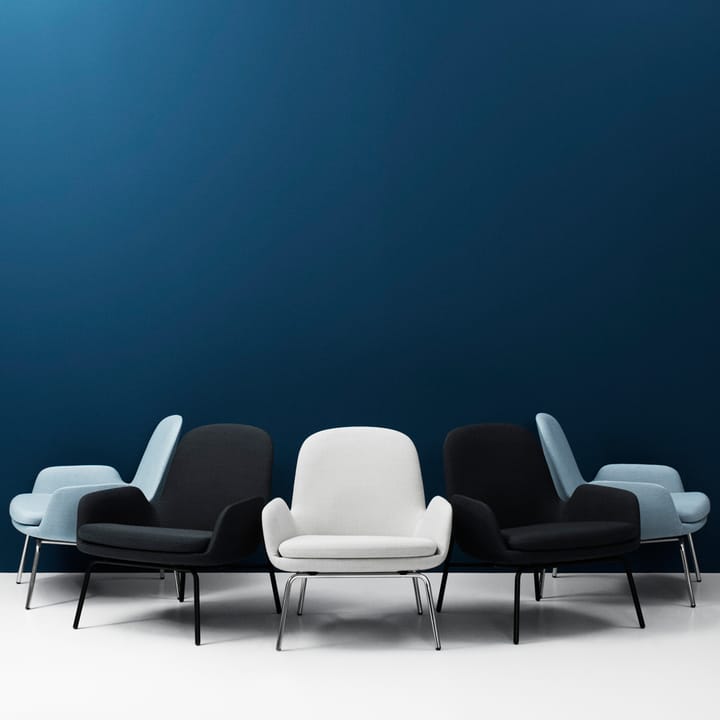 Πολυθρόνα Era Low, δερμά τάνγκο μαύρο Normann Copenhagen