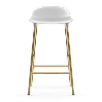 Form σκαμπό με μπρούντζινα πόδια 65 cm - Λευκό - Normann Copenhagen