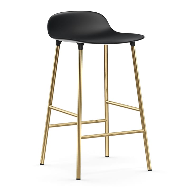 Form σκαμπό με μπρούντζινα πόδια 65 cm - Μαύρο - Normann Copenhagen