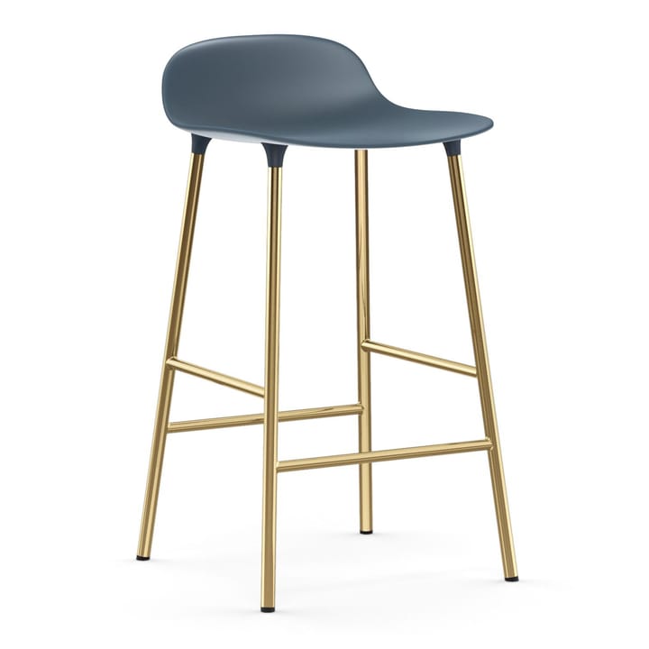 Form σκαμπό με μπρούντζινα πόδια 65 cm - Μπλε - Normann Copenhagen