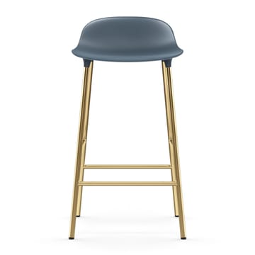Form σκαμπό με μπρούντζινα πόδια 65 cm - Μπλε - Normann Copenhagen