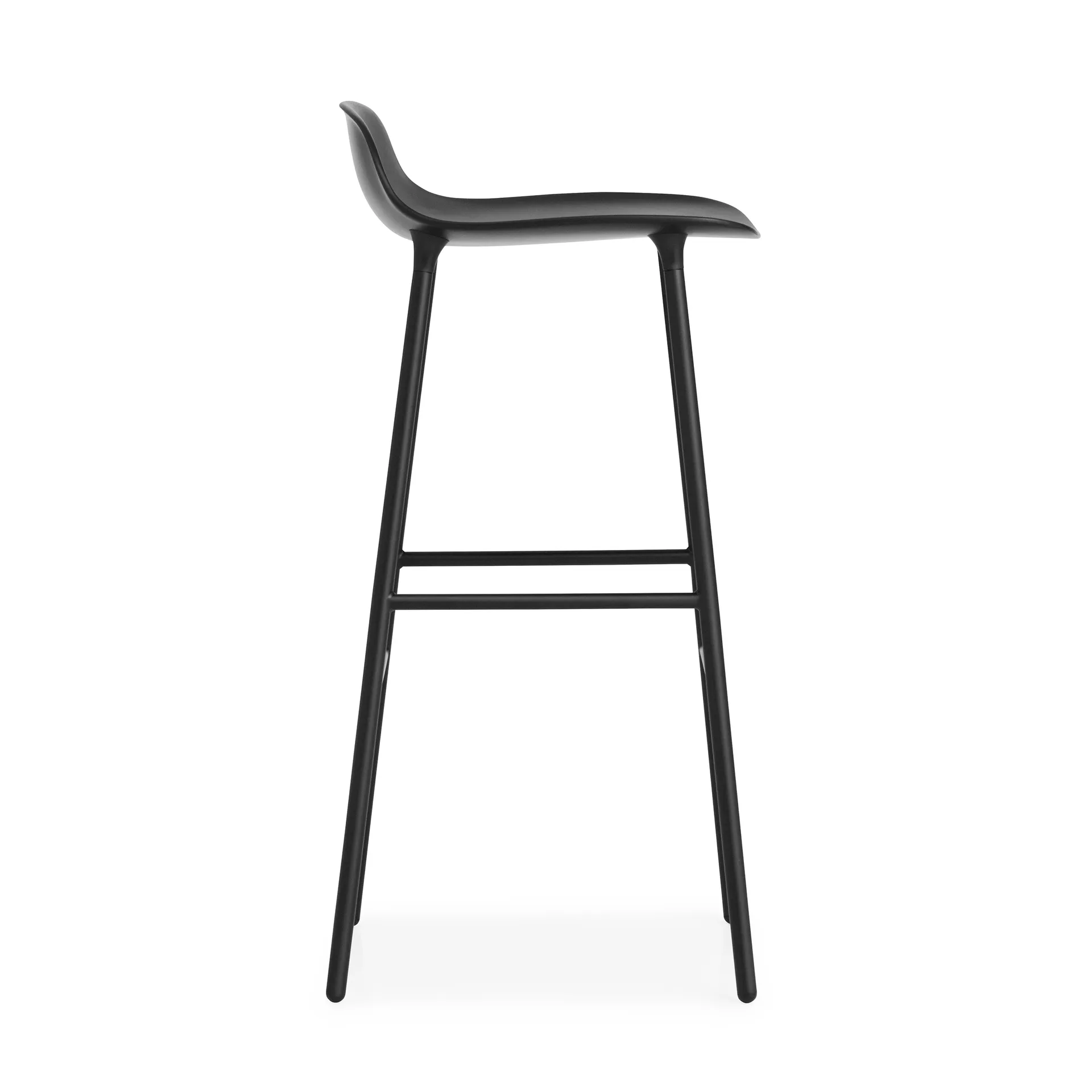 Form σκαμπό με μετταλλικά πόδια 75 cm, Μαύρο Normann Copenhagen