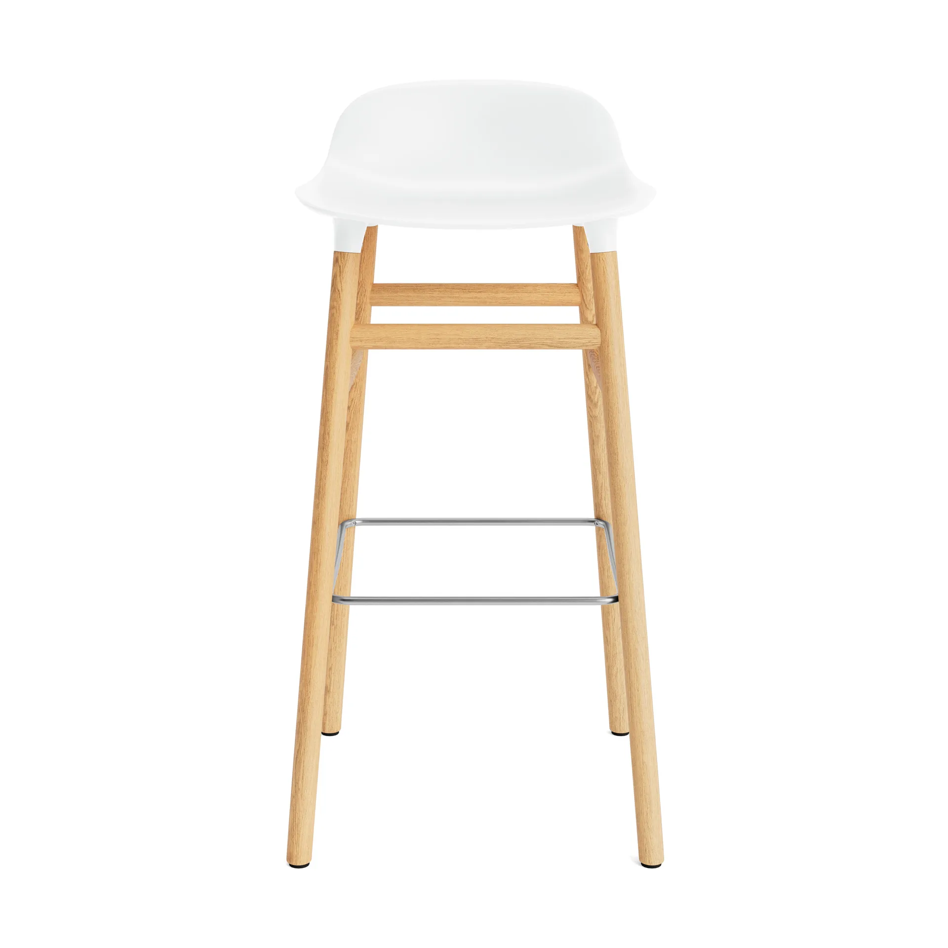 Form σκαμπό με δρύινα πόδια 75 cm, Λευκό Normann Copenhagen