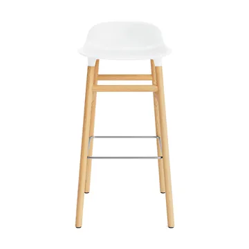 Form σκαμπό με δρύινα πόδια 75 cm - Λευκό - Normann Copenhagen