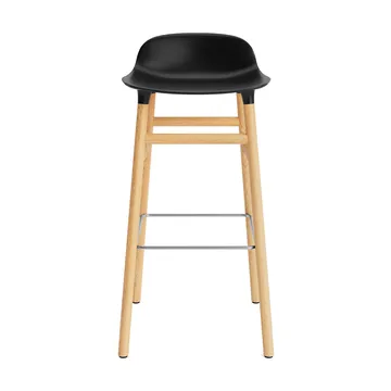 Form σκαμπό με δρύινα πόδια 75 cm - Μαύρο - Normann Copenhagen